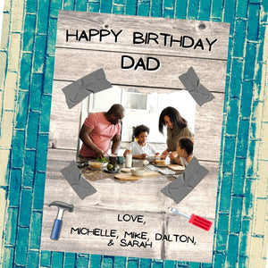 Customizable dad birthday card digital template download