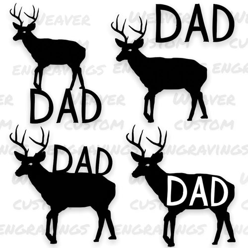 Dad Deer Hunting Graphics - 4 Pack: SVG PNG PDF