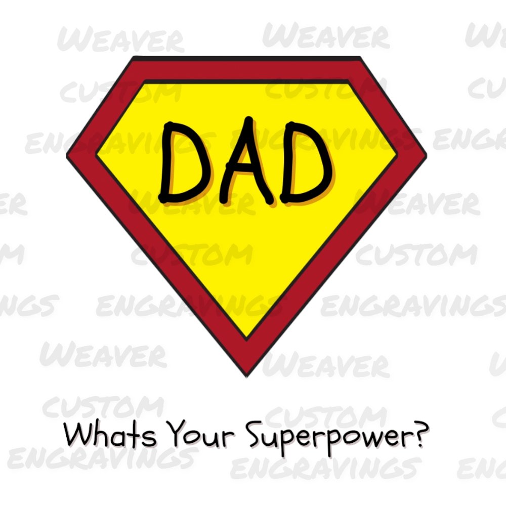 Superhero dad digital design for DIY projects
