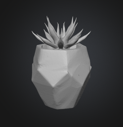 decorative geometric pot glb obj stl