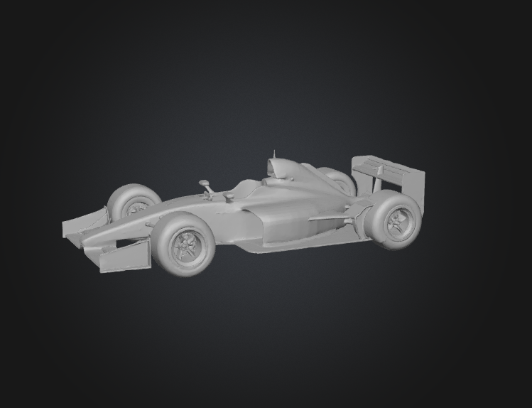 detailed race car 3d print file