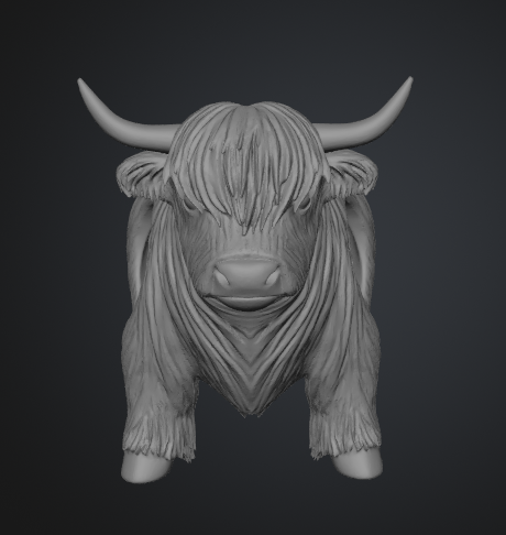 Highland Cow Planter 3D Model: STL GLB OBJ