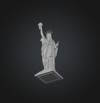 glb statue of liberty digital model