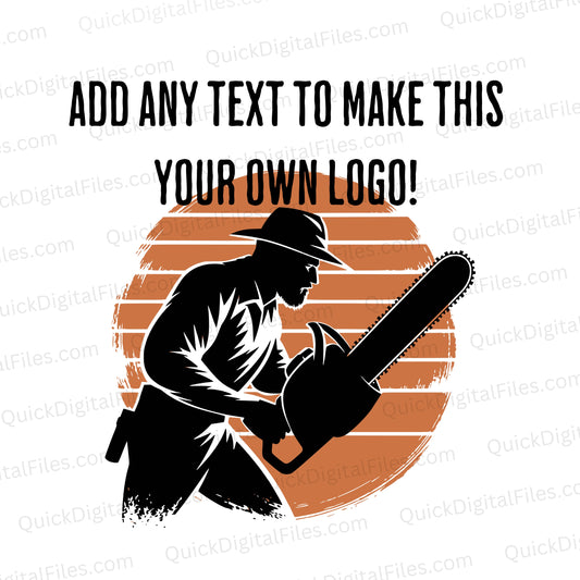Lumberjack Logo Vector | Chainsaw Clip Art for Business Branding


