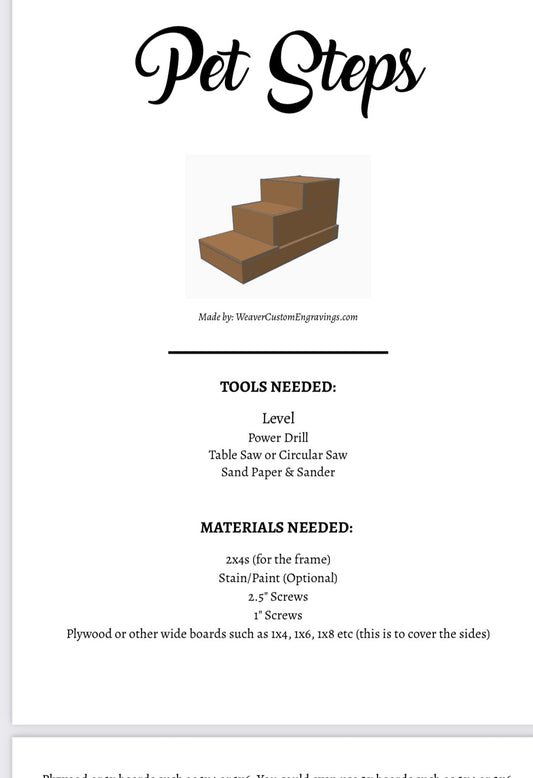 Beginner-friendly pet steps DIY project plan.