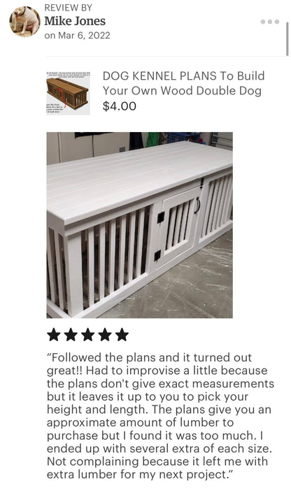 DIY dog crate furniture plans digital download for home decor
