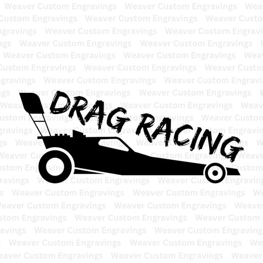 Drag Racing With Drag Race Car: SVG PNG PDF