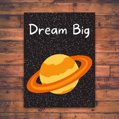"Cosmic adventure galaxy wall art with bright planets and stars."