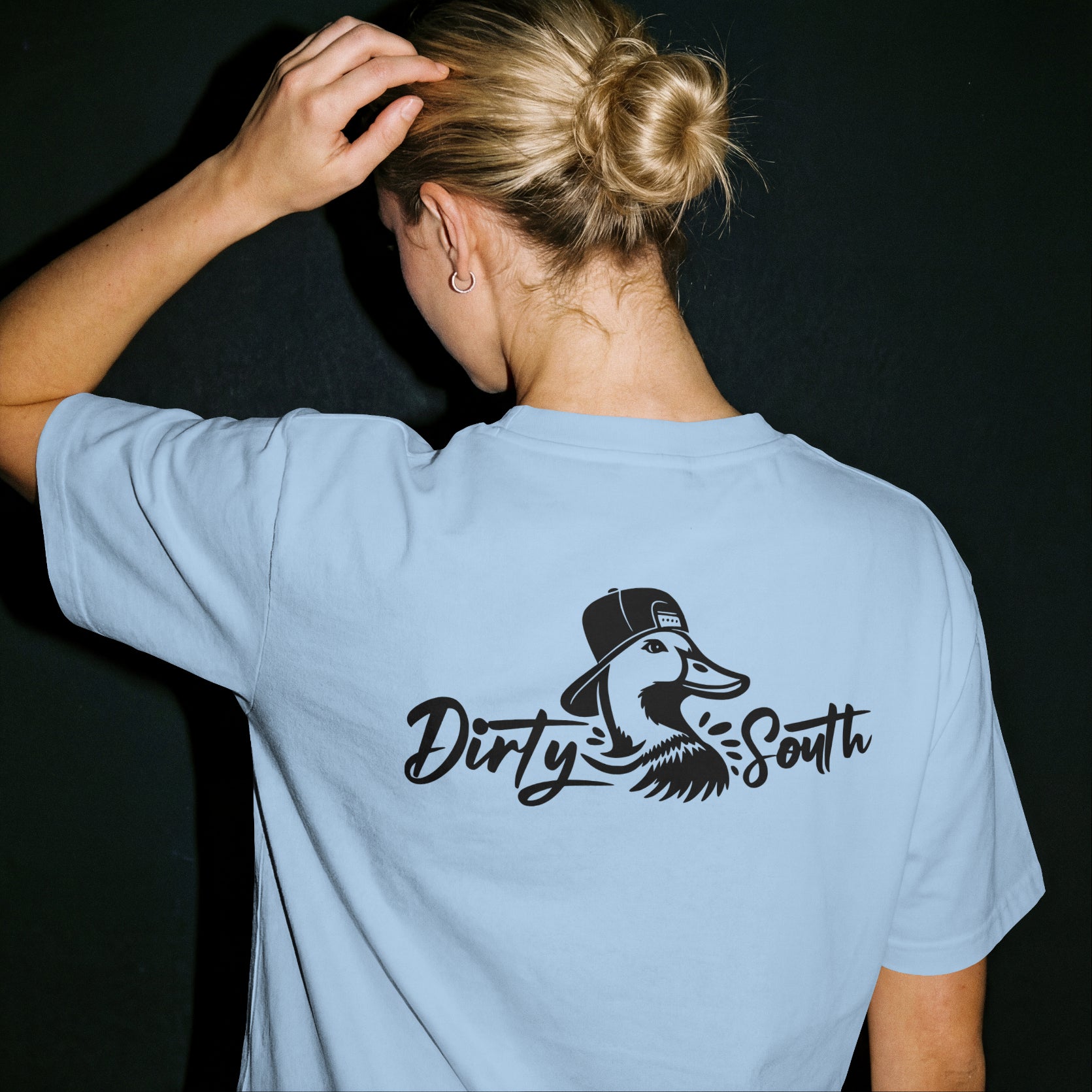 duck wearing hat vector logo
