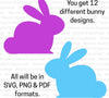 Cute Easter bunny design in SVG format for crafting.