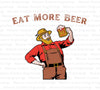 "Eat More Beer lumberjack graphic in SVG format for crafters."