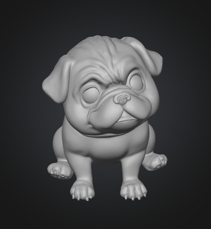 pug stl files - glb obj stl
