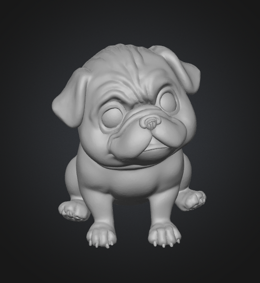 pug stl files - glb obj stl