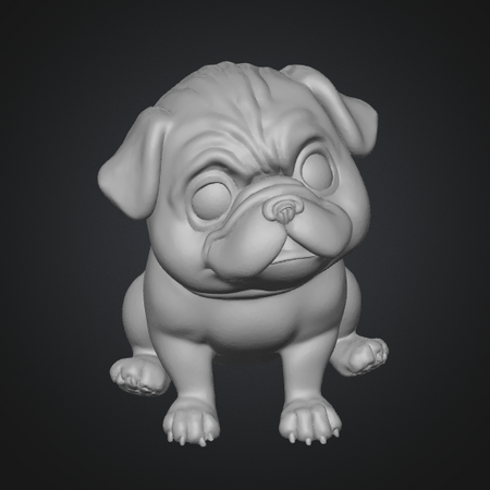 pug stl files - glb obj stl