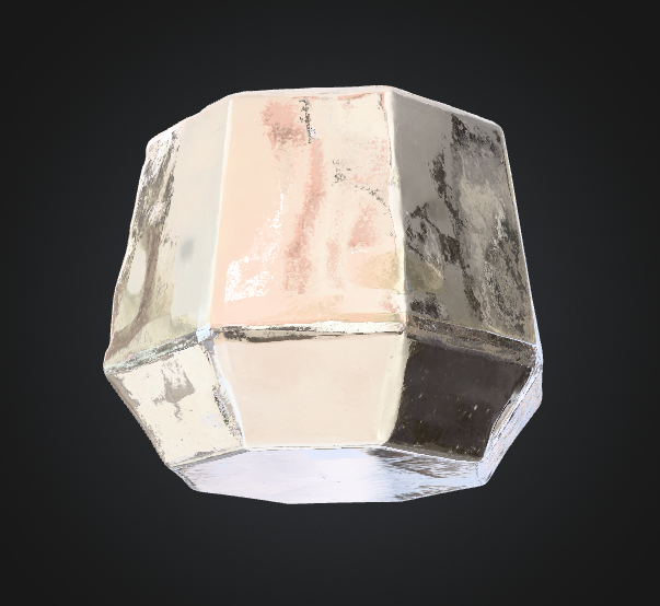 faceted flower pot obj model