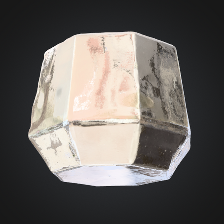 faceted flower pot obj model