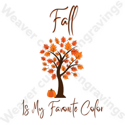 Vibrant autumn tree design digital art for fall season decor