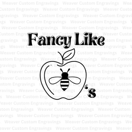 Fancy Like Applebee's digital art with bee and apple design