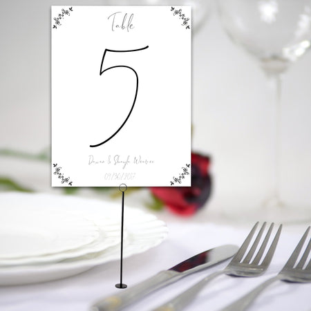 Personalize your wedding tables with our editable number marker template