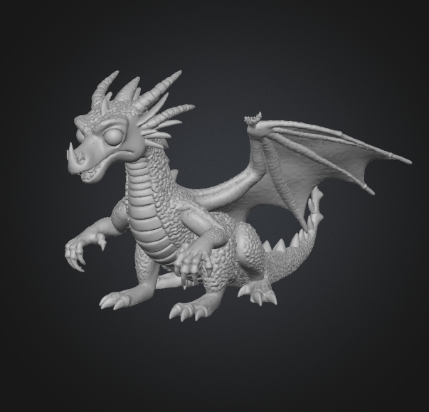 fantasy dragon 3d print model
