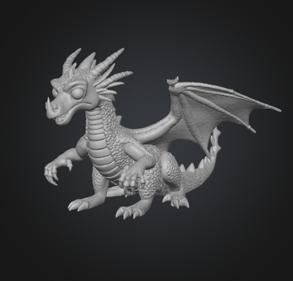 fantasy dragon 3d print model
