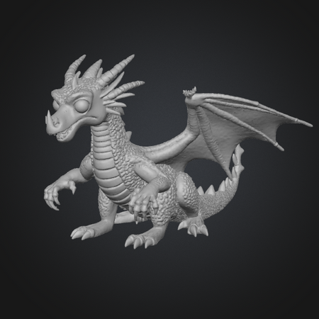 fantasy dragon 3d print model
