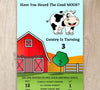 Editable farm-themed birthday invitation template digital download.