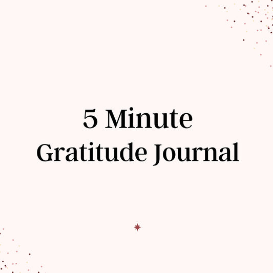 5-Minute Gratitude Journal Printable PDF with daily prompts
