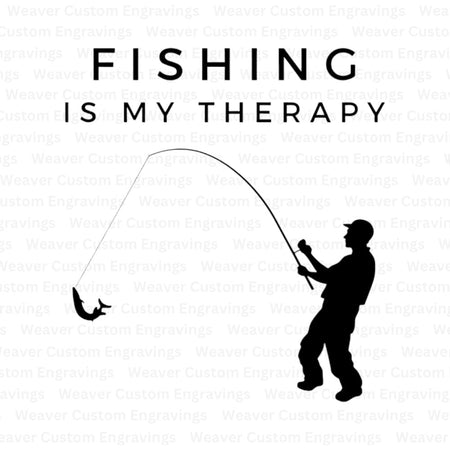 Digital artwork for fishing enthusiasts - Fishing Is My Therapy.