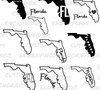 "Florida State Outline digital design pack in SVG, PNG, PDF formats."