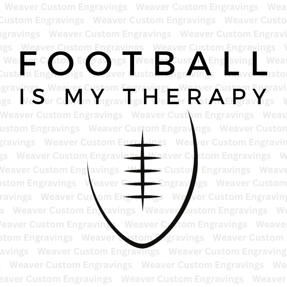 "Football Is My Therapy digital artwork download in SVG, PDF, PNG."