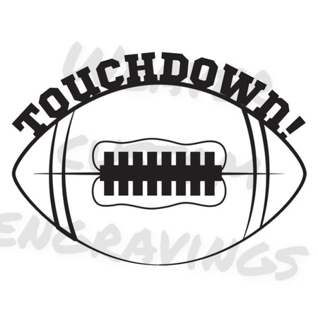 "Dynamic touchdown football graphic in SVG, PNG, PDF formats."