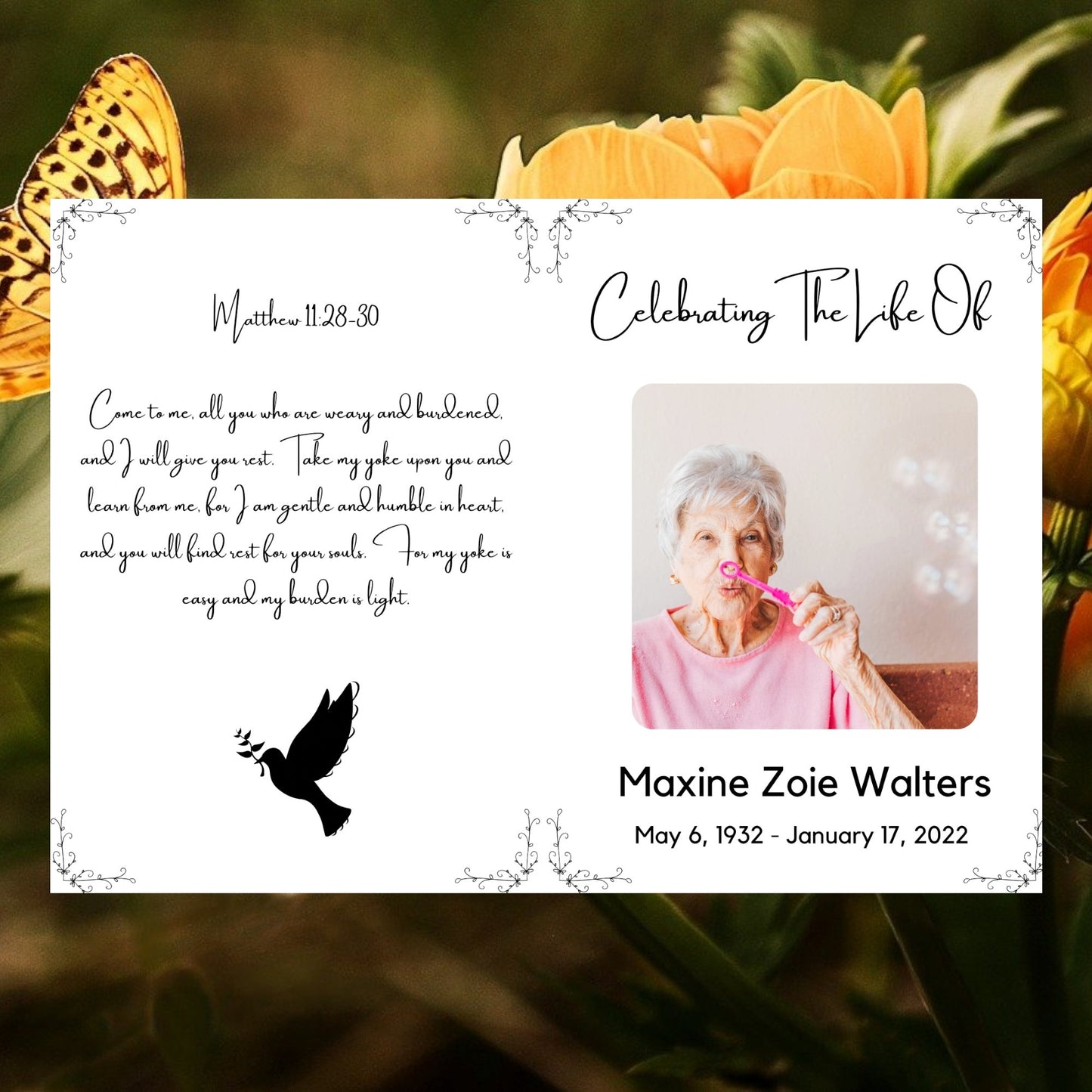 Funeral Program Template