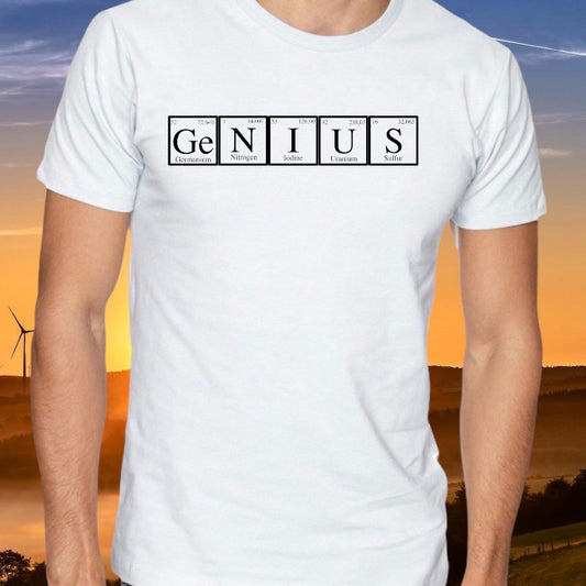 "Creative science-themed 'GENIUS' digital artwork for download."