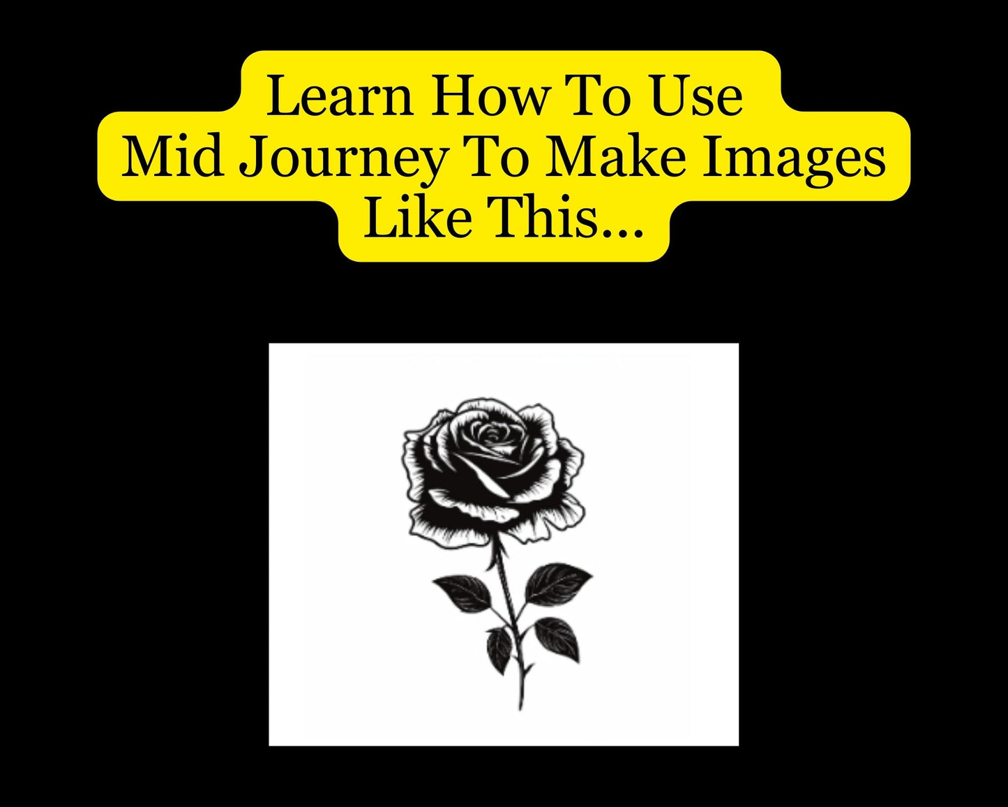 Step-by-step tutorial page from Midjourney silhouette art guide.