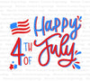 Happy 4th Of July digital design with fireworks and American flag