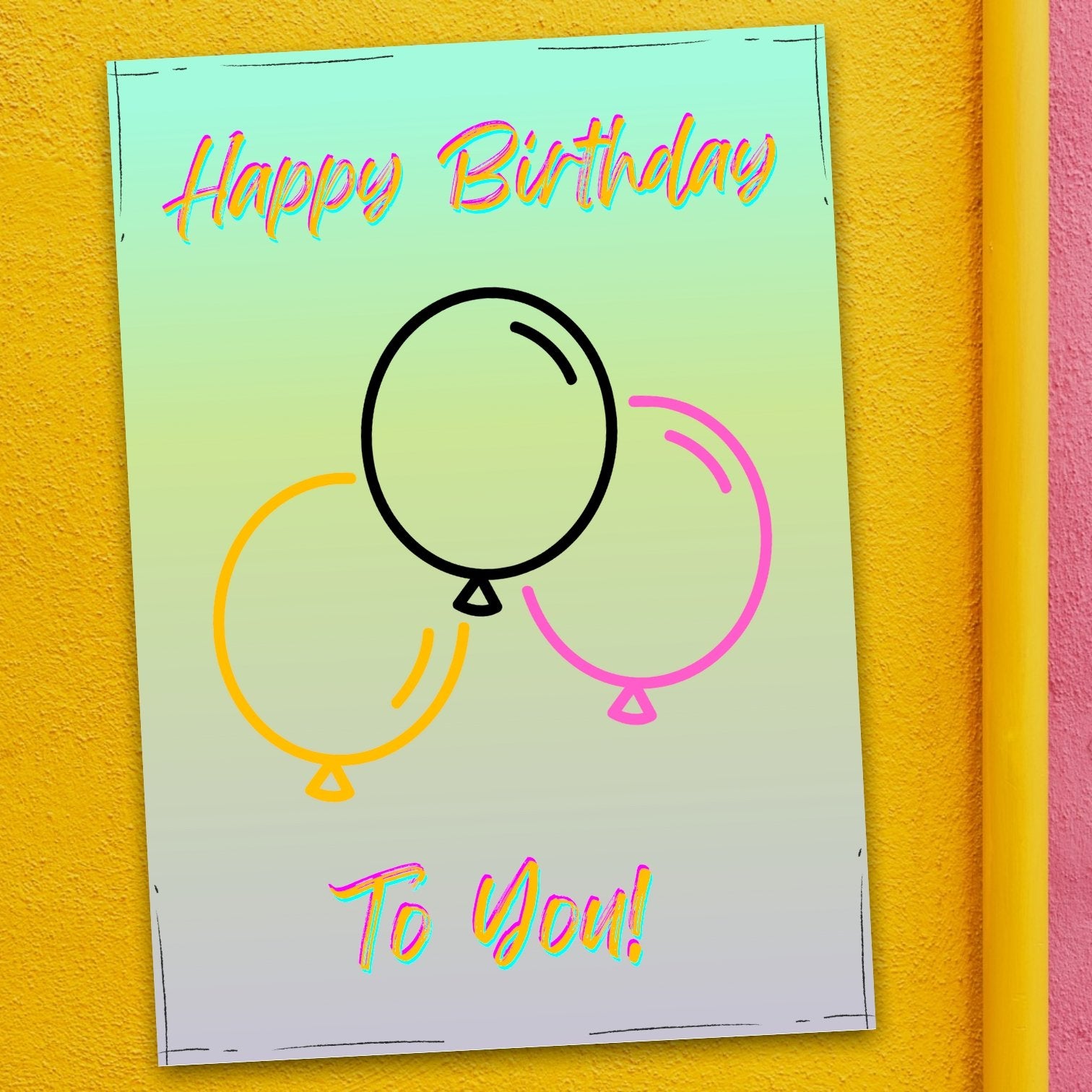 free and customizeable happy birthday templates -... Customizable "Happy Birthday To You" Balloons Card Template - Download ...