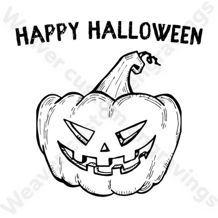 "Happy Halloween" Jack-O'-Lantern SVG for spooky crafts