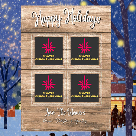 Customize your holiday greeting with our editable Happy Holidays card template