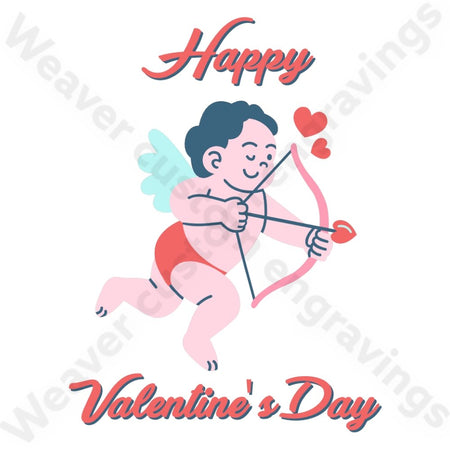 "Happy Valentine's Day with Cupid" digital design download svg png pdf