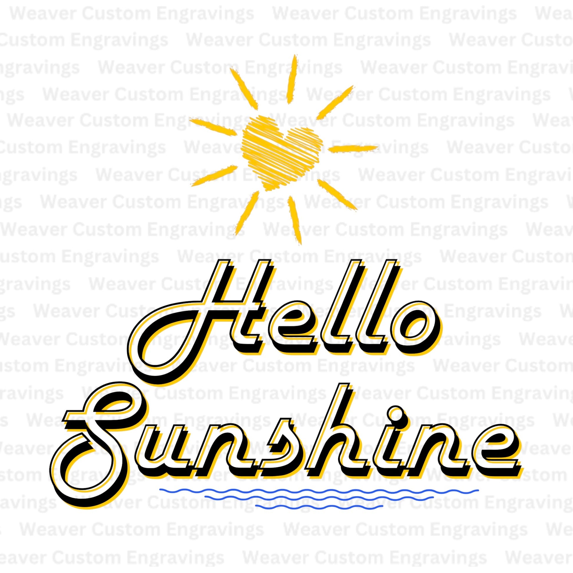 Bright and cheerful Hello Sunshine design for digital and print projects