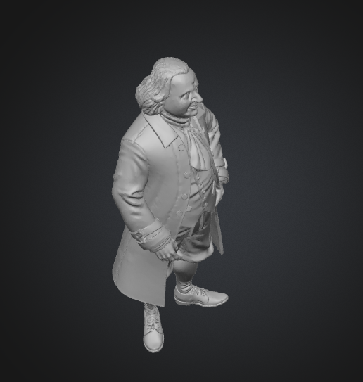 historic benjamin franklin stl model
