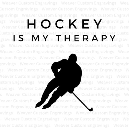 Hockey Is My Therapy digital graphic in SVG, PDF, and PNG for sports fans