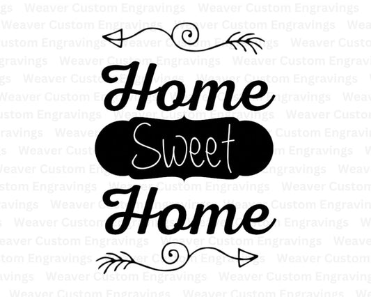 "Home Sweet Home" digital design for cozy home decor projects
