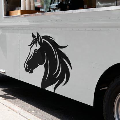 horse trailer decal svg