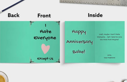 "Instant download quirky love card design on Canva"