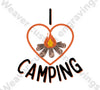 "Digital download campfire heart SVG for outdoor enthusiasts"