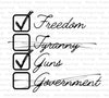 "I Love Freedom & Guns digital design against tyranny and government"