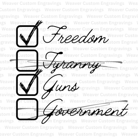 "I Love Freedom & Guns digital design against tyranny and government"