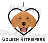 I Love Golden Retrievers vibrant digital design for dog lovers